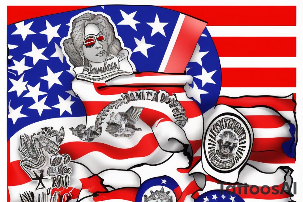 A flag from the Dominican republic tattoo idea