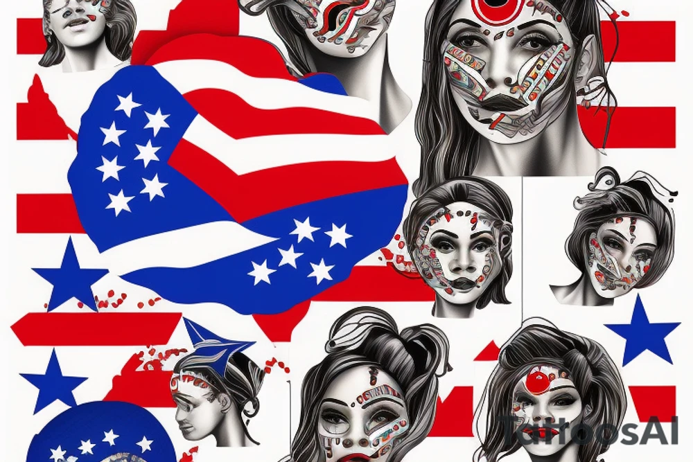 A flag from the Dominican republic tattoo idea