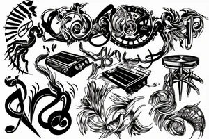 Scorpio with something related to music or djing tattoo idea