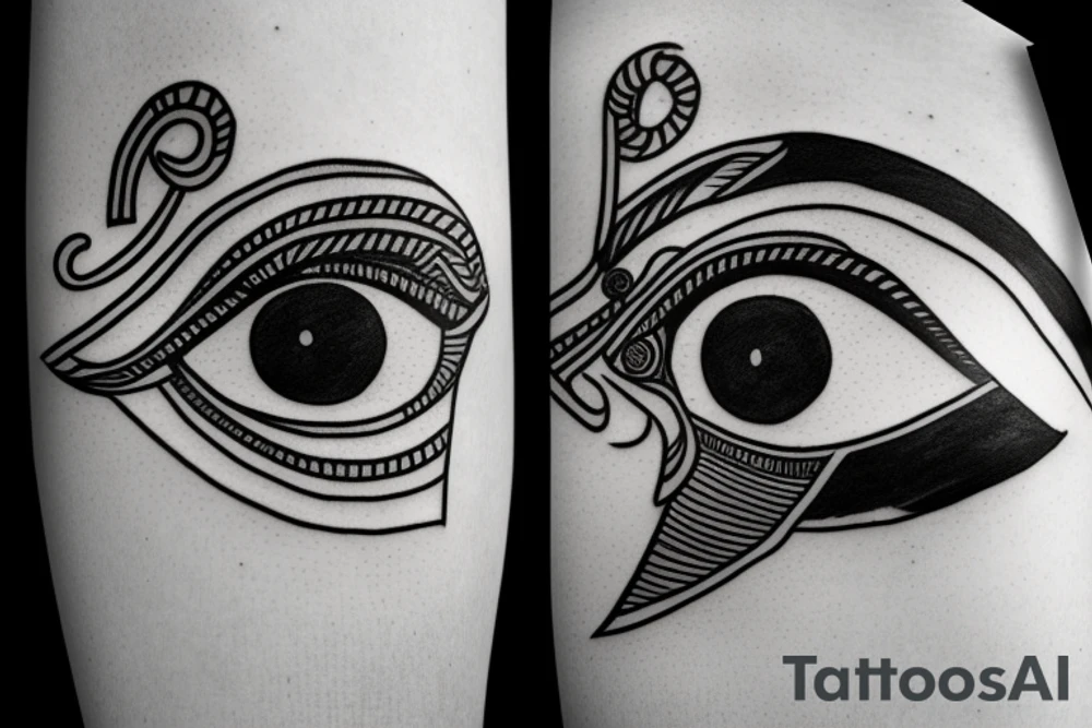eye of horus egyptian pharoah tattoo idea