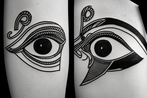 eye of horus egyptian pharoah tattoo idea
