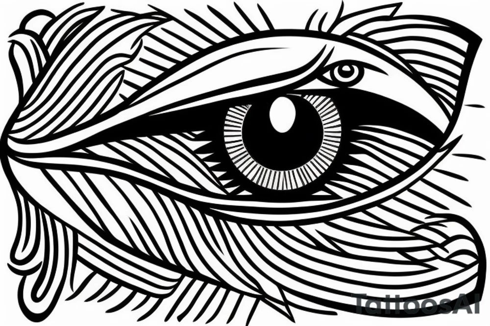 eye of horus egyptian pharoah tattoo idea