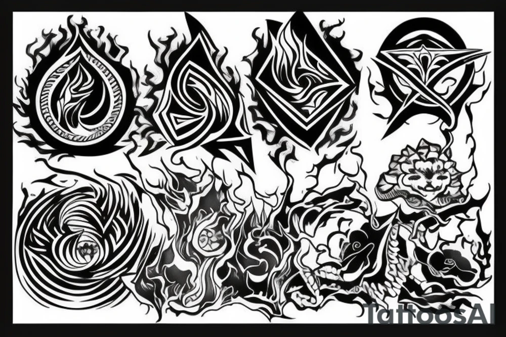 fire courage tattoo idea