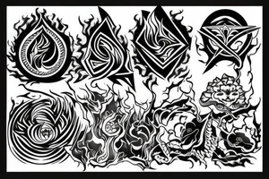 fire courage tattoo idea