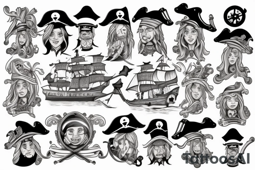 Ein Piratenschiff tattoo idea