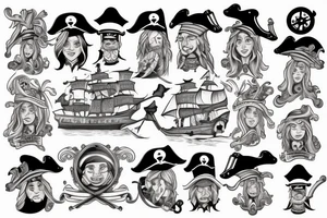 Ein Piratenschiff tattoo idea