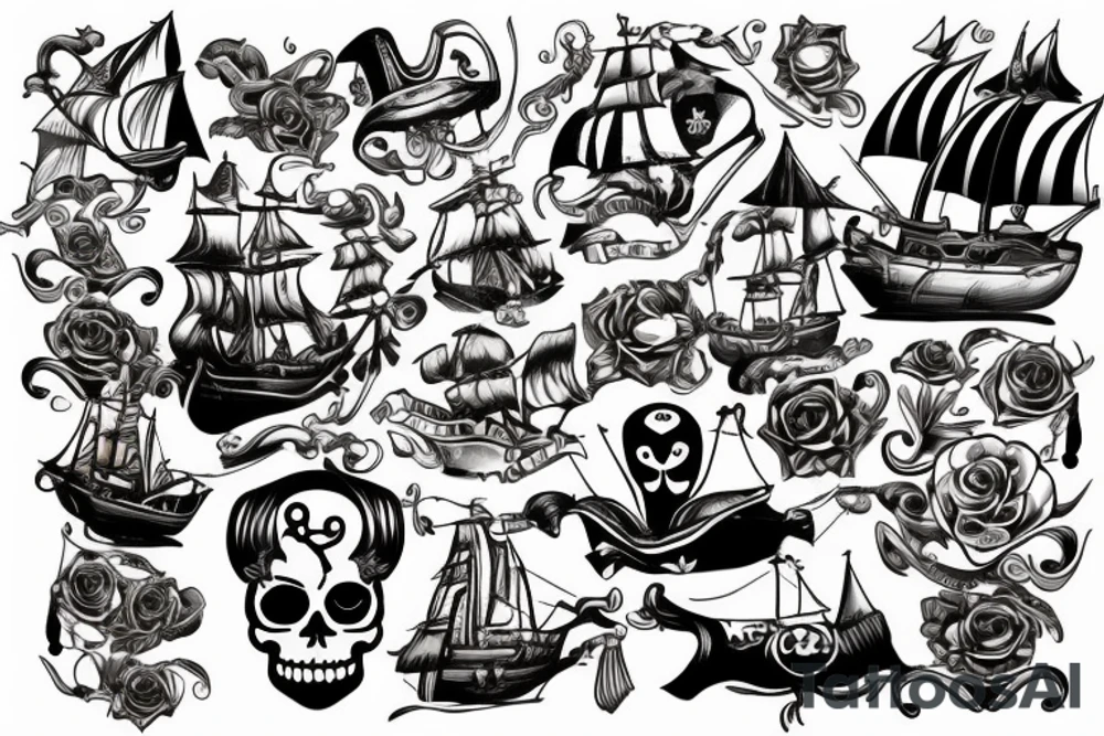 Ein Piratenschiff tattoo idea
