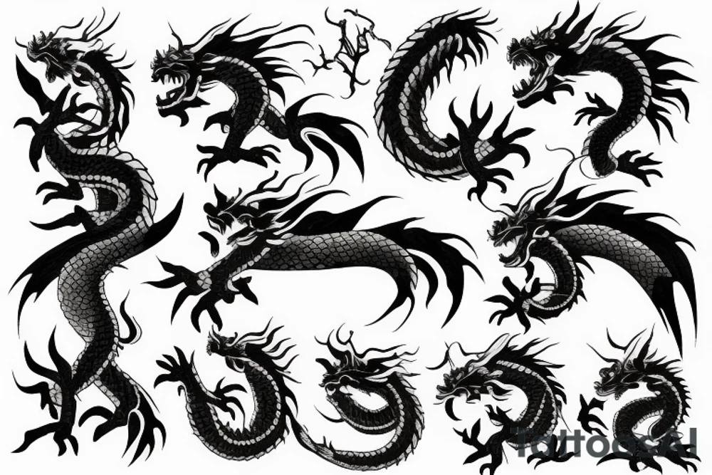 Japanese dragon tattoo idea