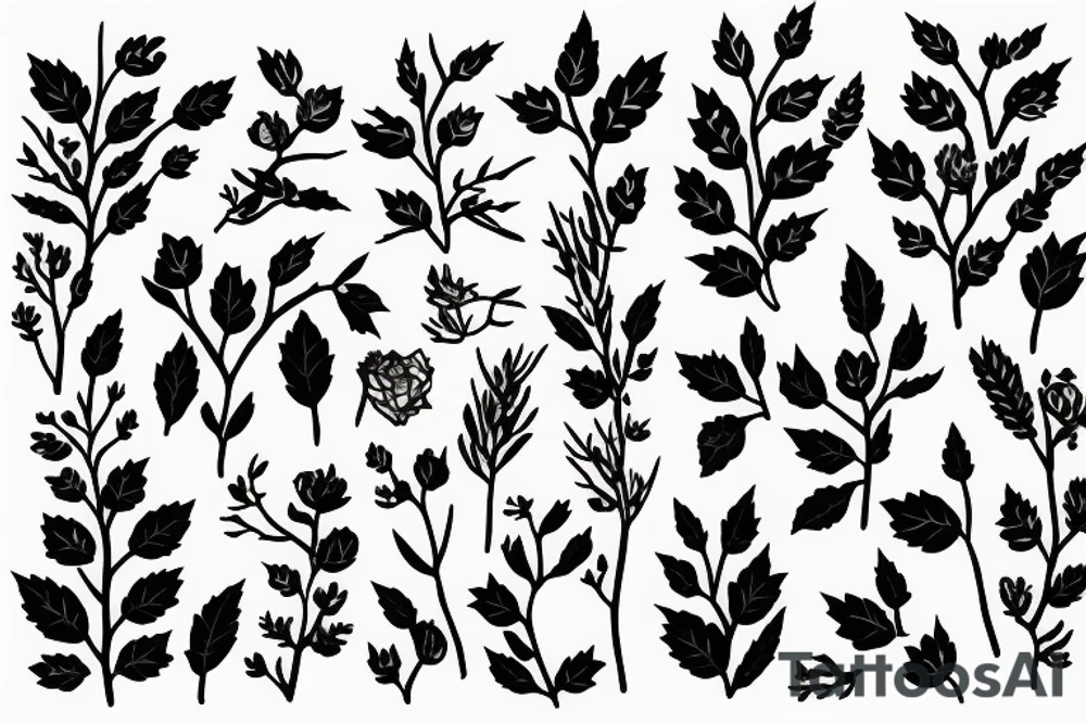 Thorns turning into wildlowers tattoo idea