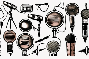 golden ratio microphone tattoo idea