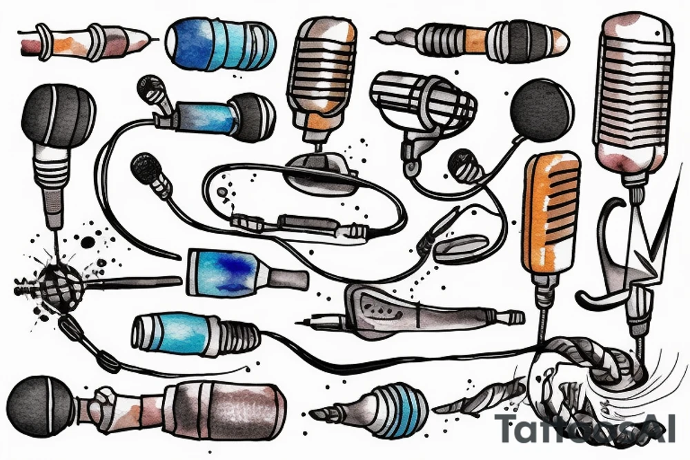 microphone tattoo idea