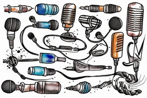 microphone tattoo idea