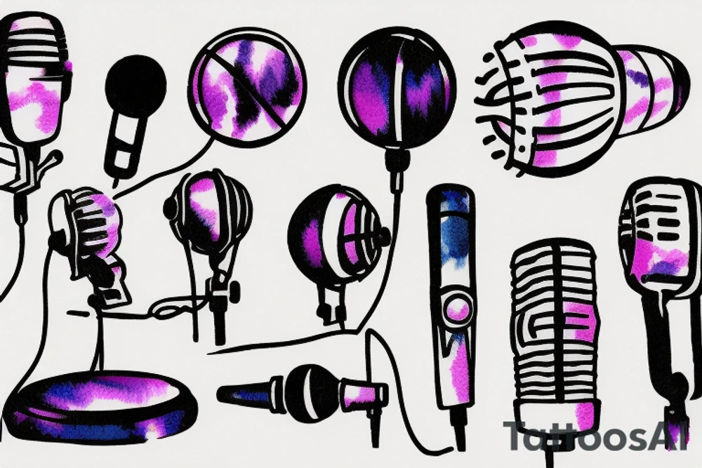 microphone tattoo idea