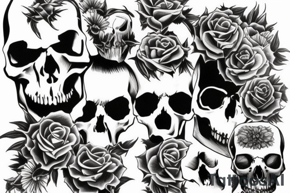deftones skull album cover tattoo idea