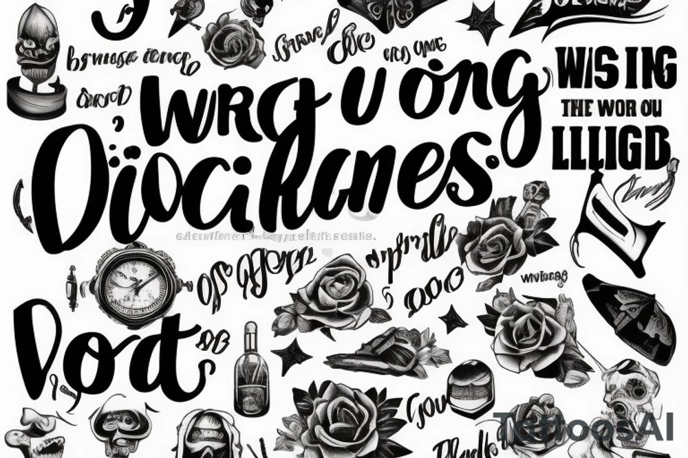 Wrong words are the ones that bring words to life tattoo idea