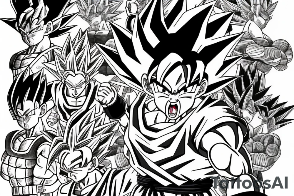 Goku dragon ball z tattoo idea