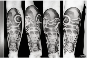 Alien in space tattoo idea