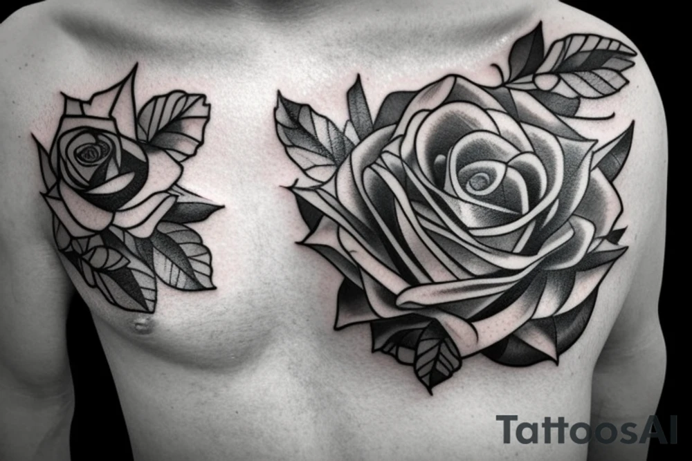 i'm a male, so i need a masculine rose with meaningful designs that represent the lost ones in my life tattoo idea