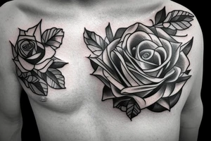 i'm a male, so i need a masculine rose with meaningful designs that represent the lost ones in my life tattoo idea