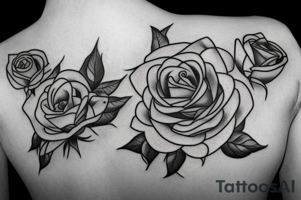 i'm a male, so i need a masculine rose with meaningful designs that represent the lost ones in my life tattoo idea