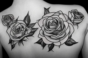 i'm a male, so i need a masculine rose with meaningful designs that represent the lost ones in my life tattoo idea