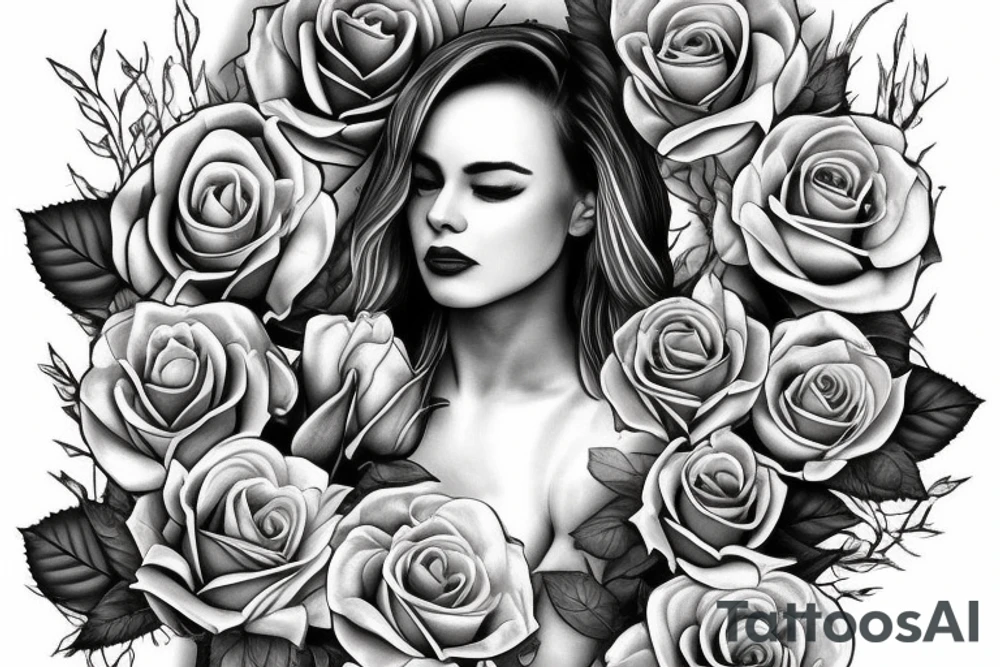 i'm a male, so i need a masculine rose with meaningful designs, names and dates that represent the lost ones in my life tattoo idea
