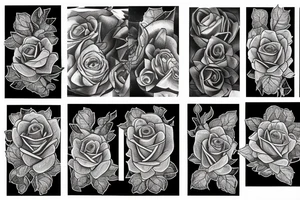 i'm a male, so i need a masculine rose with meaningful designs, names and dates that represent the lost ones in my life tattoo idea
