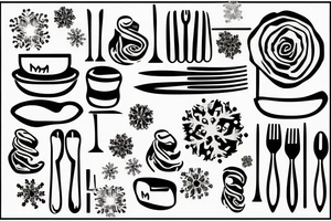 eating snowflakes with plastic forks tattoo idea