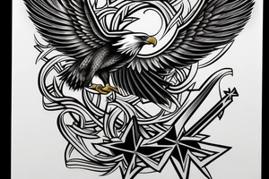 eagle with a cross, designs that represent people who i have lost in life tattoo idea