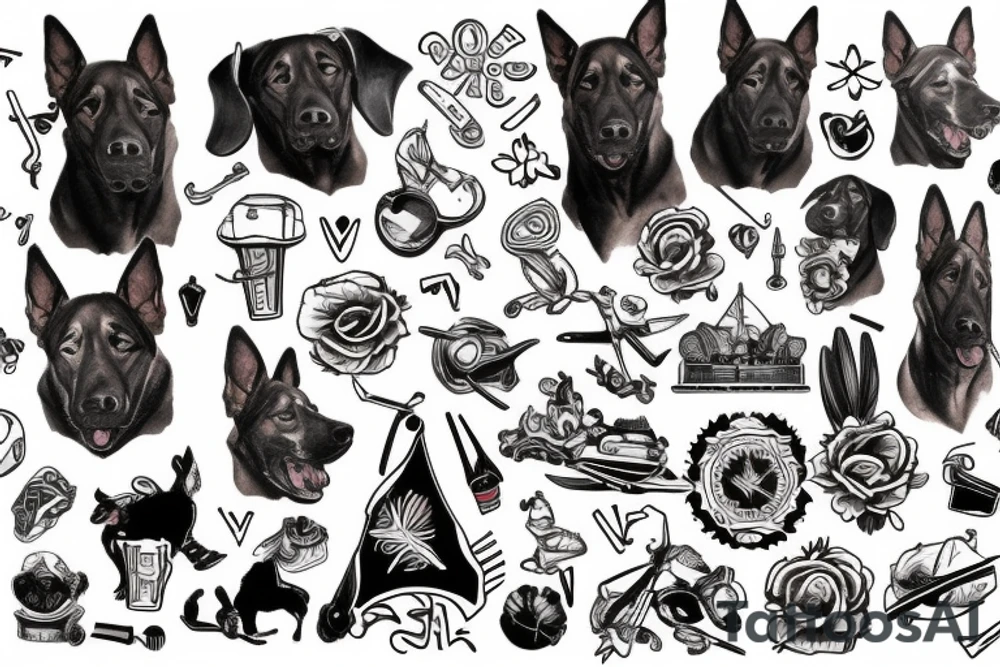 Belgian Malinois tattoo idea