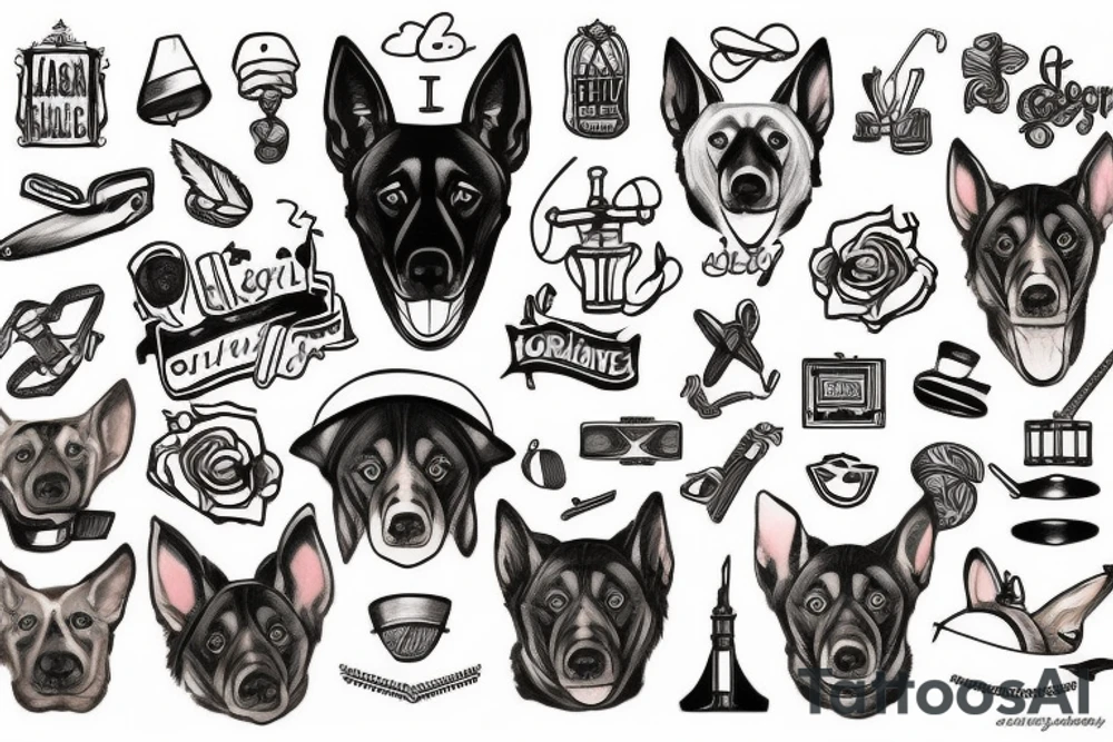 Belgian Malinois tattoo idea