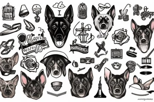 Belgian Malinois tattoo idea