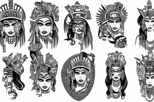 Aztec princess tattoo idea