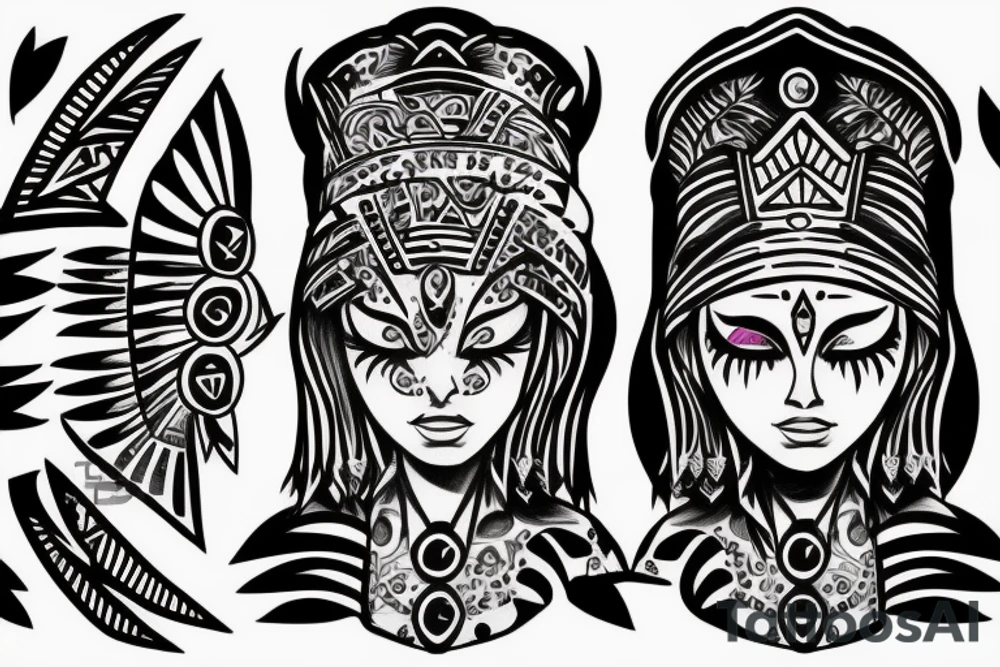 Aztec princess tattoo idea