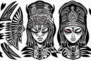 Aztec princess tattoo idea
