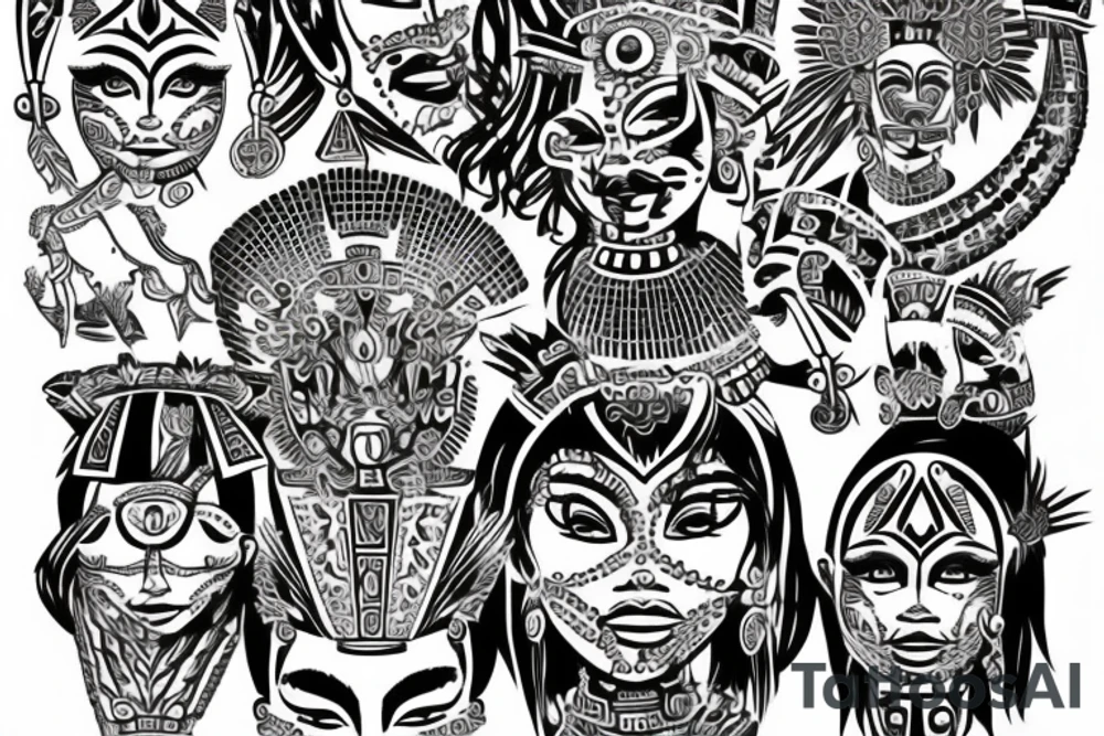 Aztec princess tattoo idea
