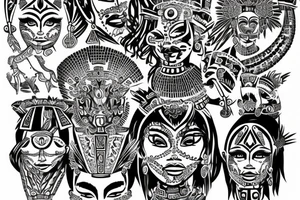 Aztec princess tattoo idea