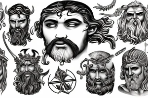 Greek God, poseidon, zeus, hades tattoo idea