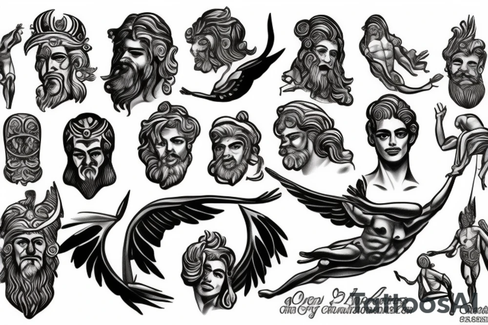Greek God, poseidon, zeus, hades tattoo idea