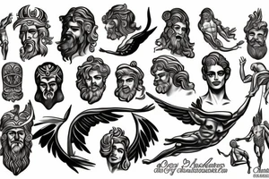 Greek God, poseidon, zeus, hades tattoo idea