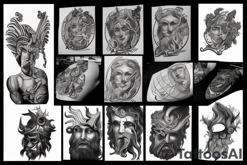 Greek God, poseidon, zeus, hades tattoo idea