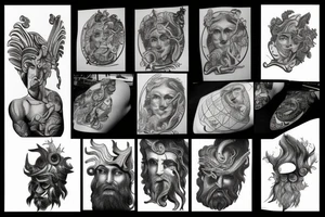 Greek God, poseidon, zeus, hades tattoo idea