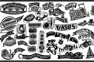 YVR in writing. This is the airport code of Vancouver tattoo idea