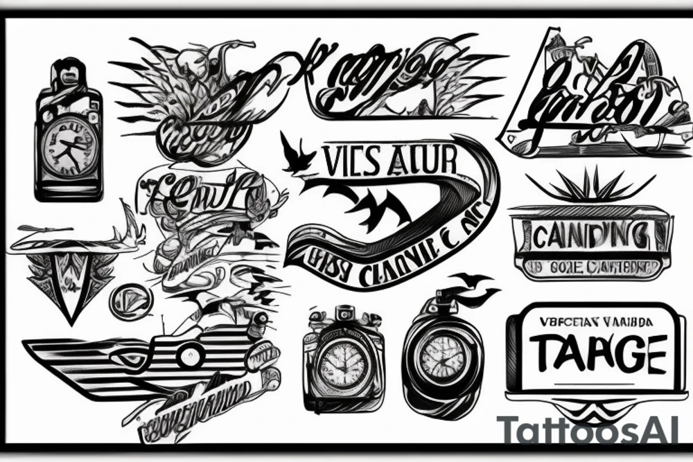 YVR in writing. This is the airport code of Vancouver tattoo idea