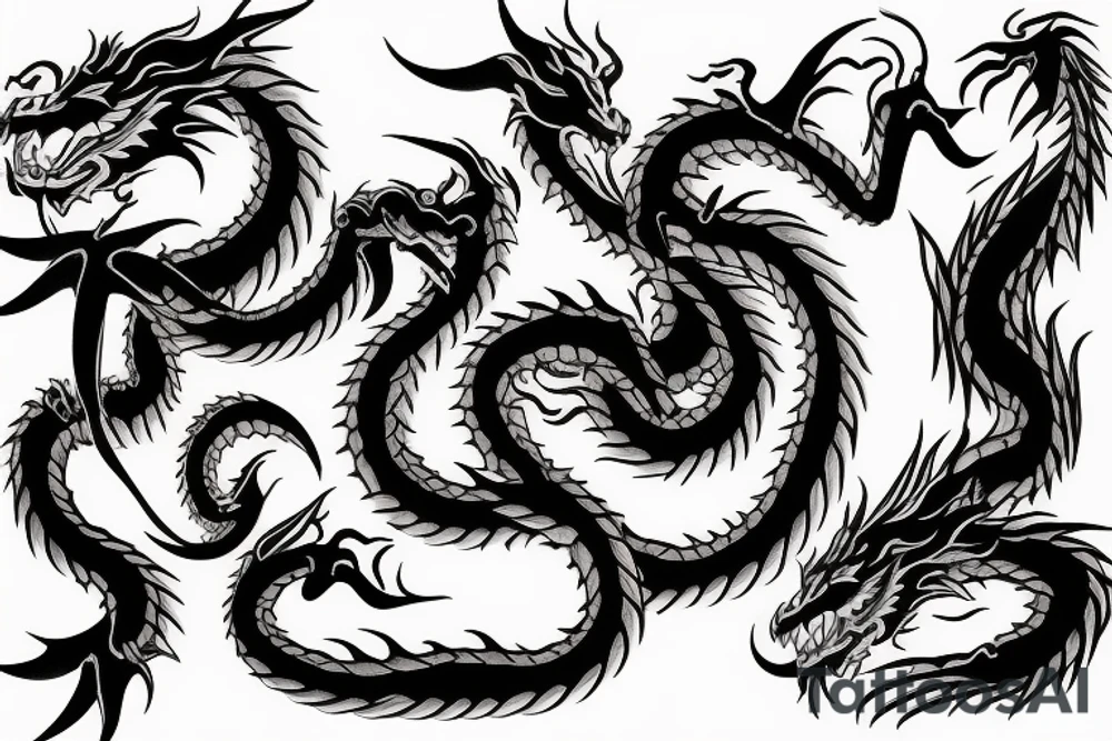 A Dragon Clock tattoo idea