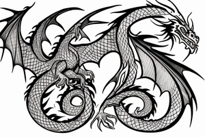 Dragon Clock tattoo idea