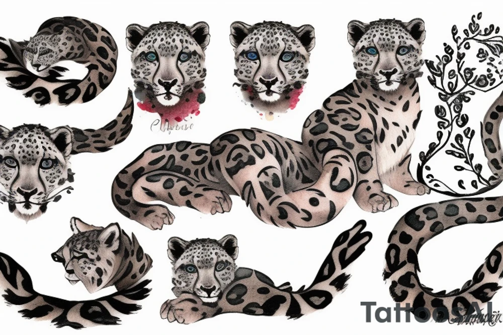 Snow Leopard tattoo idea