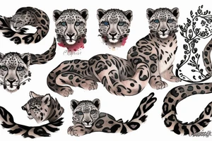 Snow Leopard tattoo idea