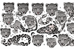 Snow Leopard tattoo idea