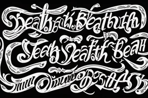 The word “deathbed” as a tattoo in another language or script tattoo idea